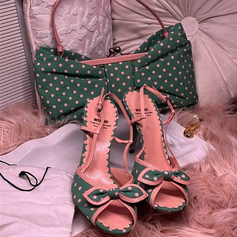 MOSCHINO VINTAGE SET Shoes & Purse - Picture 11 of 11